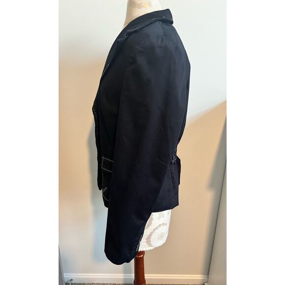 Worthington Women's Stretch Black Contemporary Blazer Jacket Size 10 - Picture 4 of 8